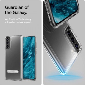 Spigen Ultra Hybrid S skaidrus dėklas - su kojele (Samsung S21 Plus)